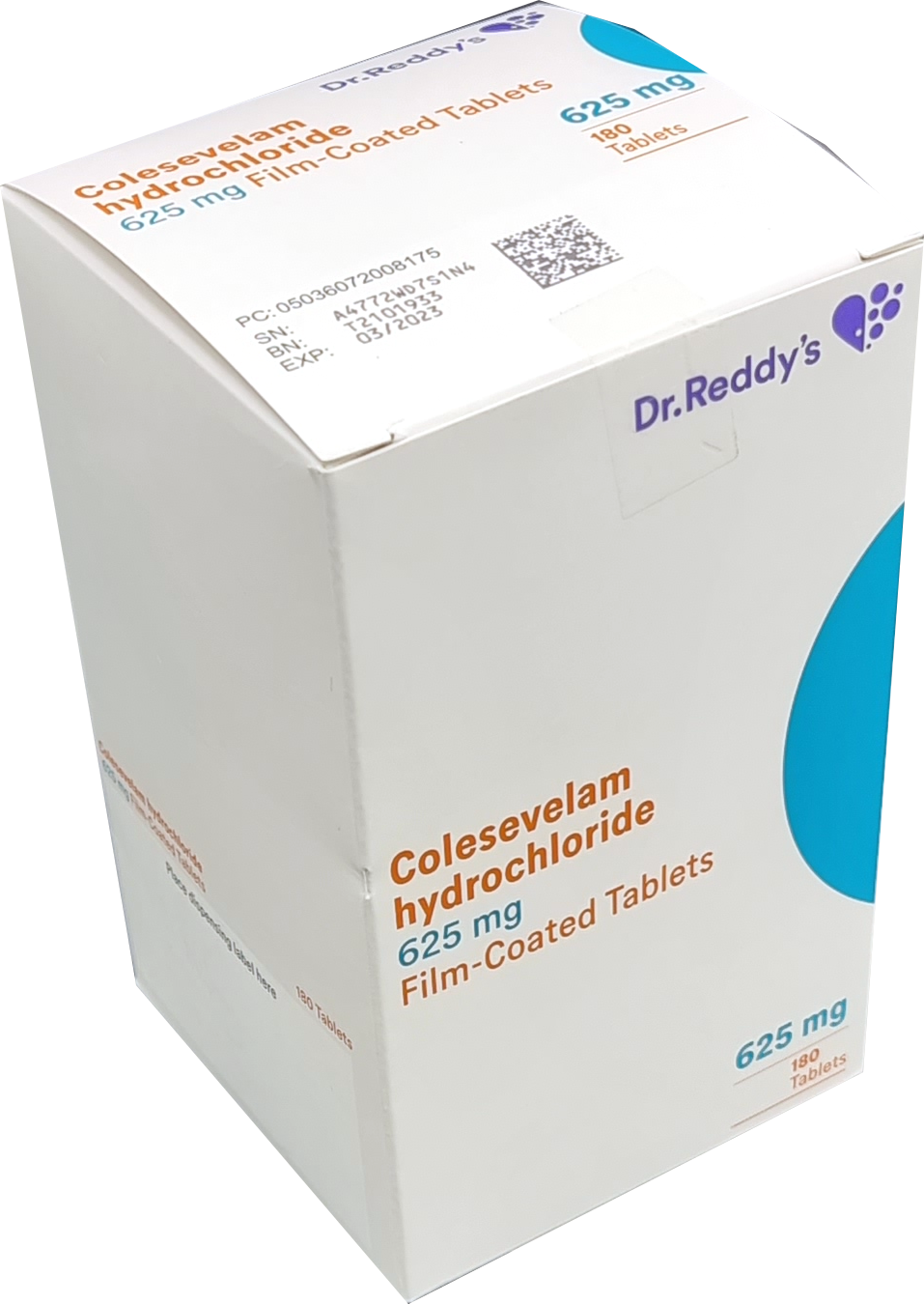 COLESEVELAM HCL TB 625MG 180