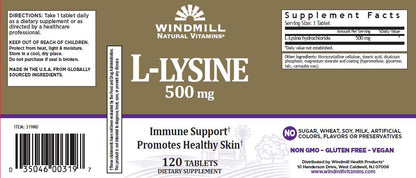 L-LYSINE 500MG HCI TABLET 120CT WINDML