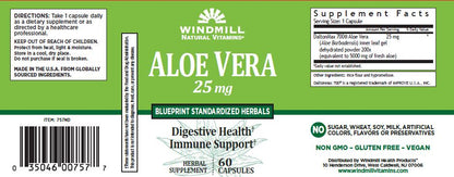 ALOE VERA 25MG EXTRCT CAPS 60CT WINDMILL
