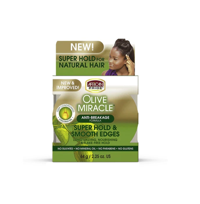 African Pride Olive Miracle Silky Smooth Edges, 2.5 oz