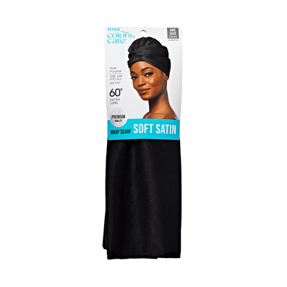 KISS Colors & Care Satin Wrap Scarf - Black