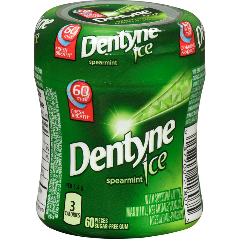 DENTYNE ICE GUM S/F SPEARMINT 9X16
