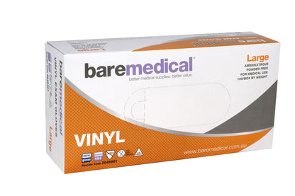 AB GLOVE VINYL EXAM LARGE 100CT