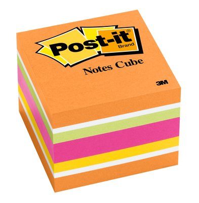 Post-it Notes Cube, 3" x 3" - Assorted Brights