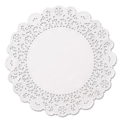 DOILIES 8.5" WHITE RD LACE