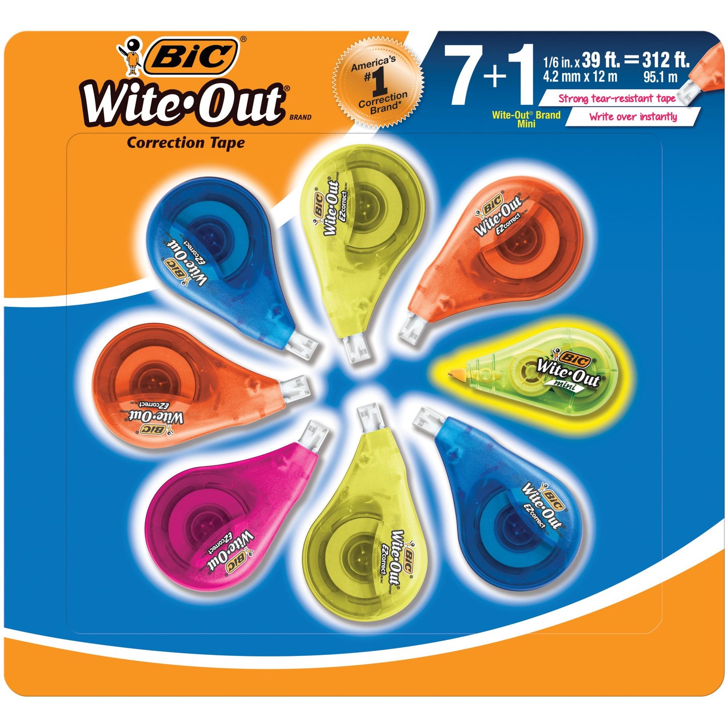 BiC Wite-Out EZ Correct Mini Correction Tape, 3 count