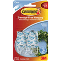 Command Medium Outdoor Window Hooks - Clear, 2 Hooks + 4 Strips