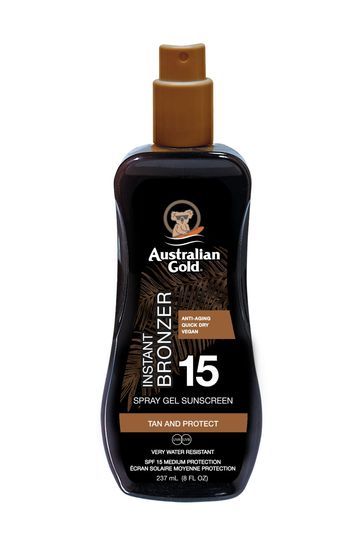Australian Gold Spf#15 Spray Gel With Instant Bronzer 8oz