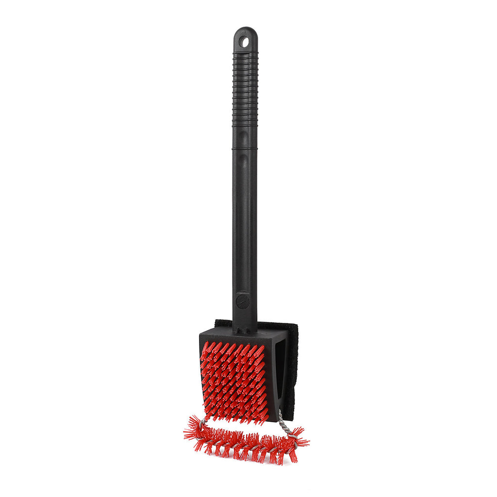 Mr. Bar-B-Q Oversized Triple Action Dual Grill Brush - Black