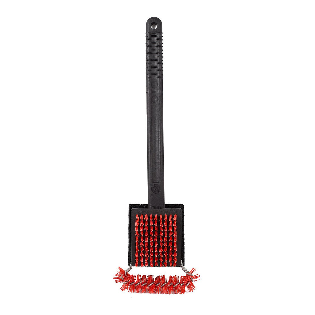 Mr. Bar-B-Q Oversized Triple Action Dual Grill Brush - Black