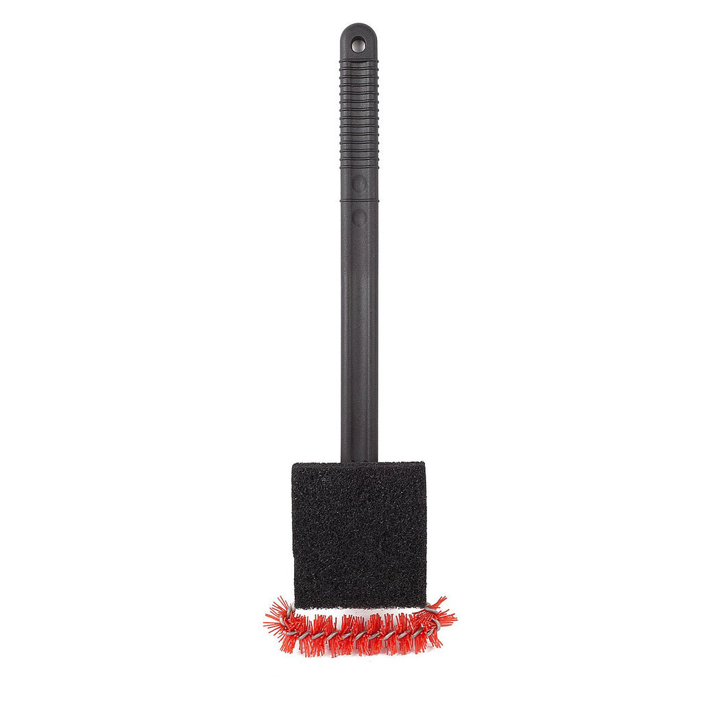 Mr. Bar-B-Q Oversized Triple Action Dual Grill Brush - Black