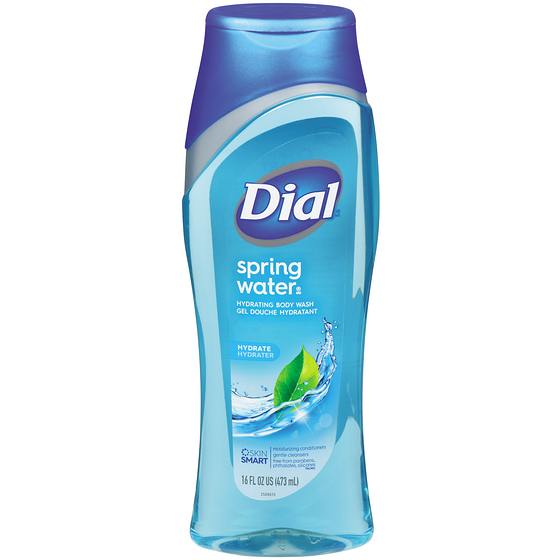 Dial Body Wash Spring Water 16oz Refresh & Renew+Vitamin-E