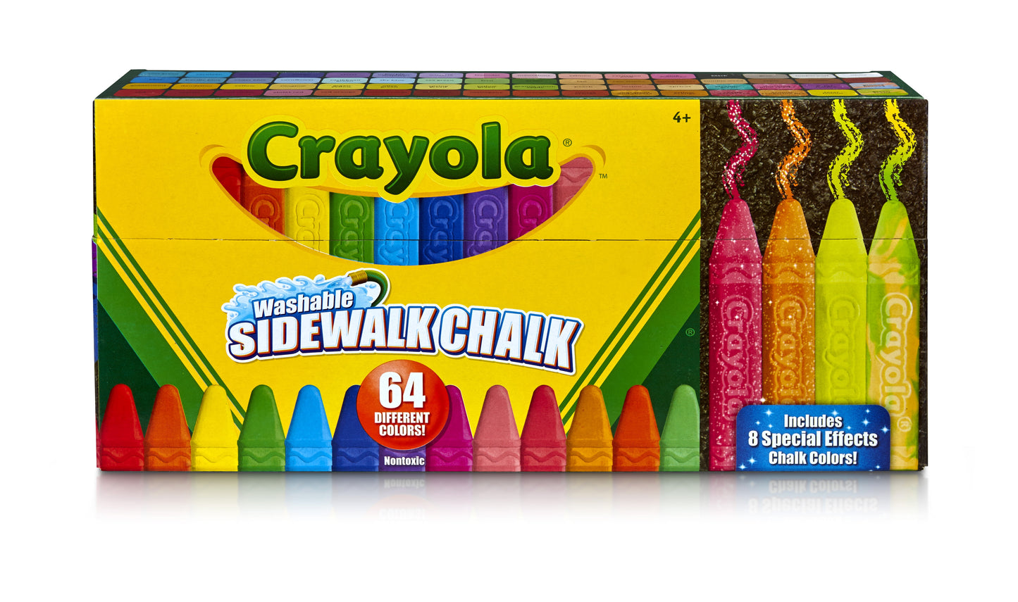 Crayola Washable Sidewalk Chalk, 4 count