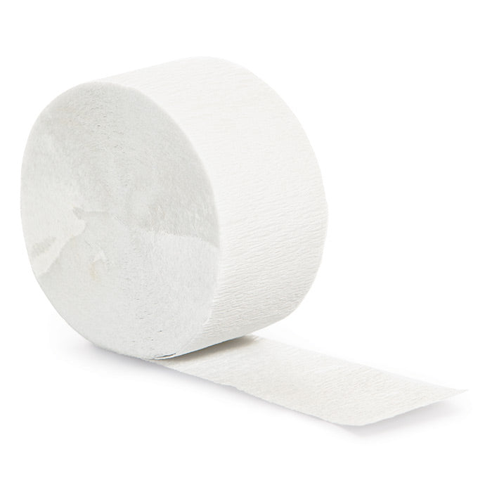 CREPE STREAMERS WHITE 81 FT
