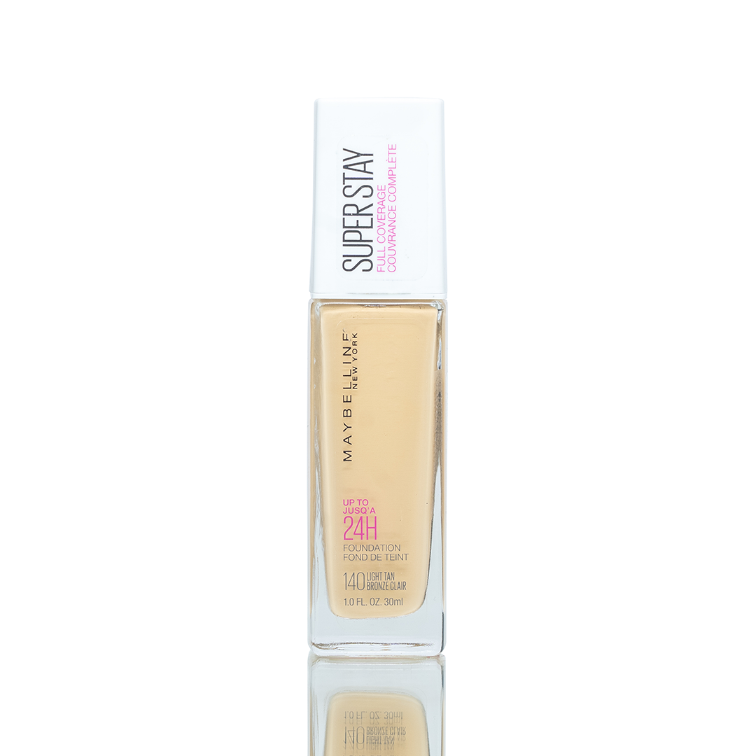 Maybelline Super Stay Full Coverage Liquid Foundation, 140 Light Tan, 1 fl oz
