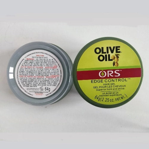 Ors Olive Oil Strong Hold Edge Gel With Rice Water 4oz Jar