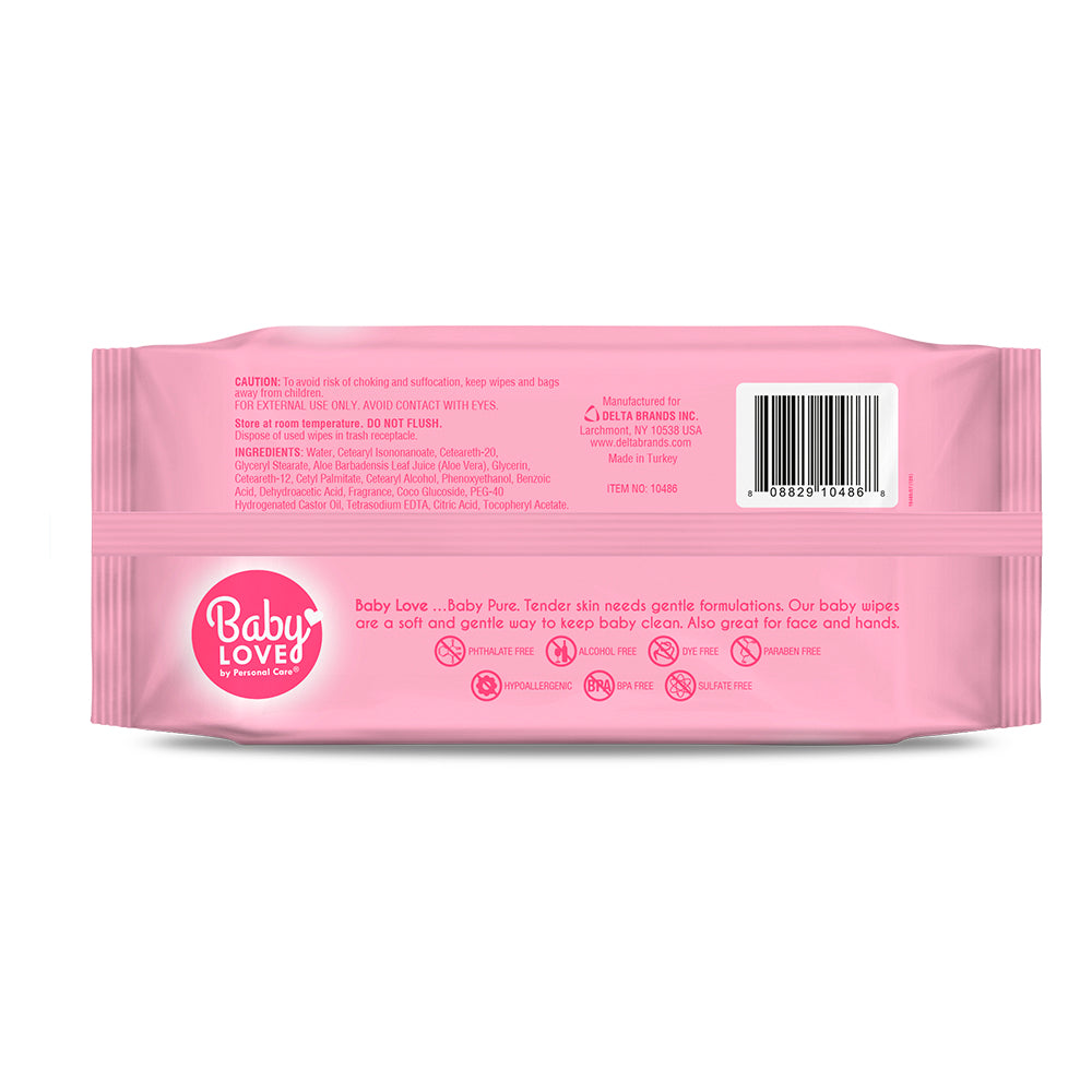 DOL BABY WIPES PA 12X80 HYAL PINK