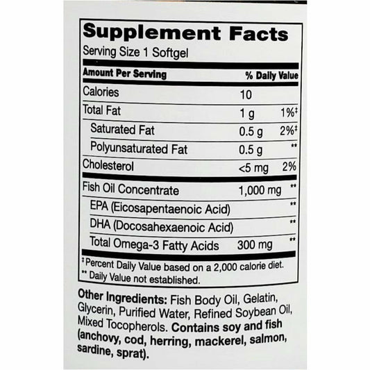 FISH OIL 1200MG SOFTGEL 140CT 21ST CENT