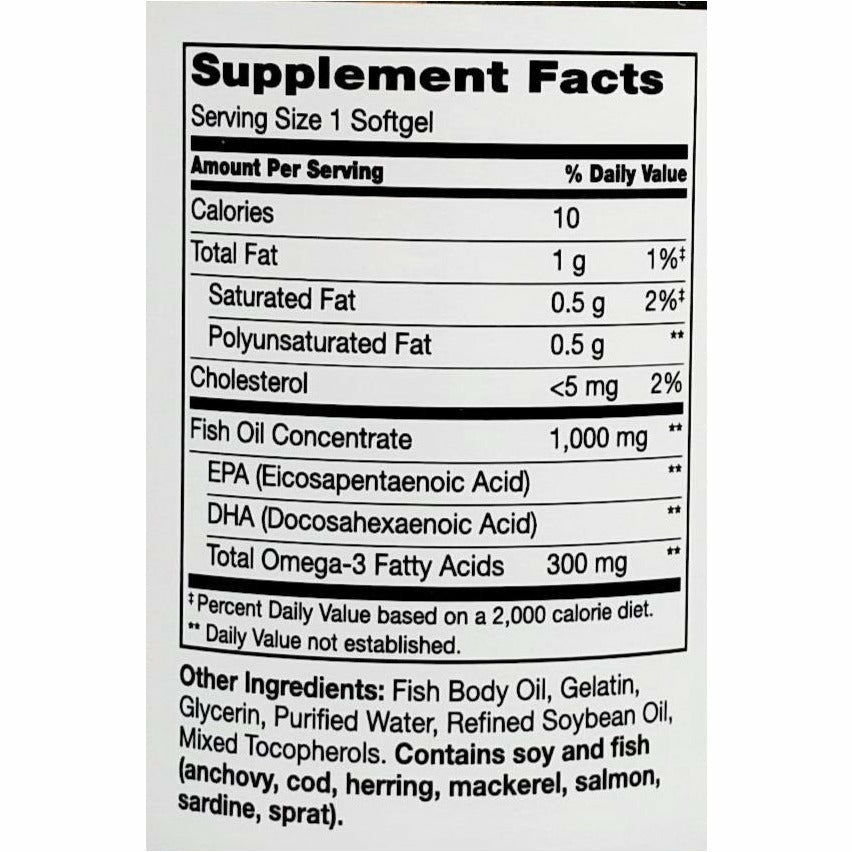 FISH OIL 1000MG SFTGL 60CT 21ST CENTURY