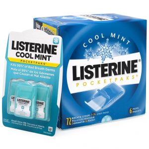 Listerine Pocketpaks Breath Strips Cool Mint 3 Count (6in)