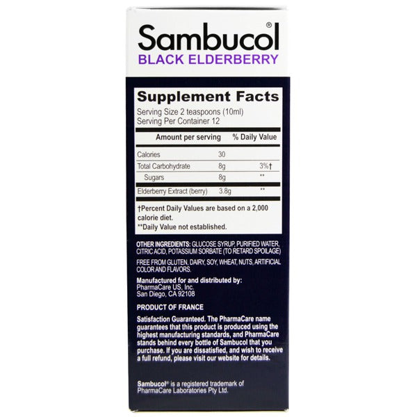 SAMBUCOL BLACK ELDERBERRY S/F SYR 4OZ