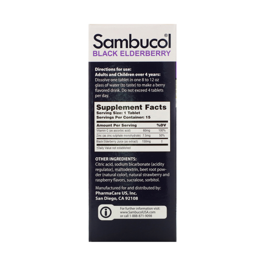 SAMBUCOL BLACK ELDERBERRY S/F SYR 4OZ