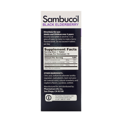 SAMBUCOL BLACK ELDERBERRY CHEW TAB 60CT
