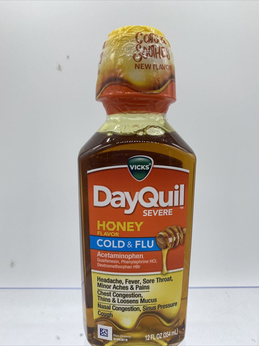 DAYQUIL SEVERE COLD & FLU HONEY LIQ 12OZ