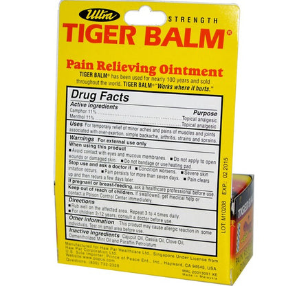 TIGER BALM ULTRA STRENGTH ONT 18GM