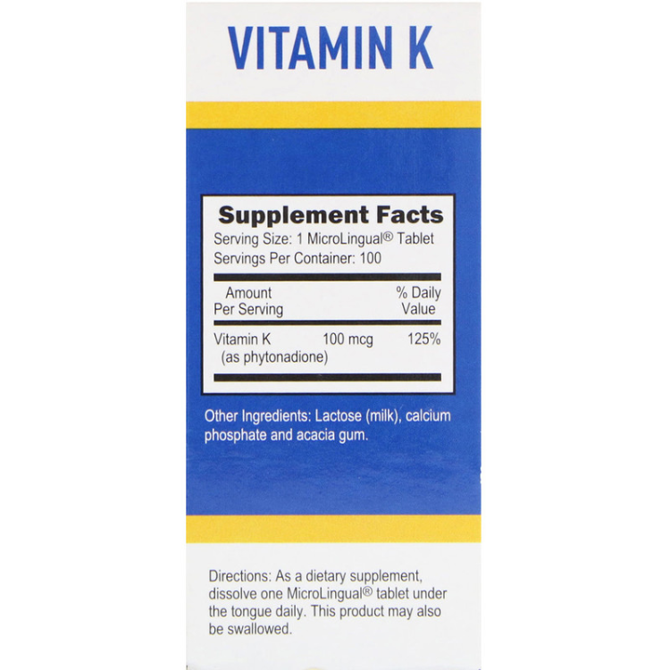 VIT K1 500 MCG TABLETS 30CT SUPERIOR