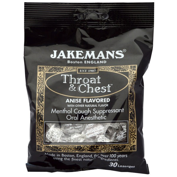 JAKEMANS THROAT & CHEST ANISE LOZ 30CT