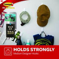 Command Medium Designer Wall Hooks - White, 2 Hooks + 4 Strips