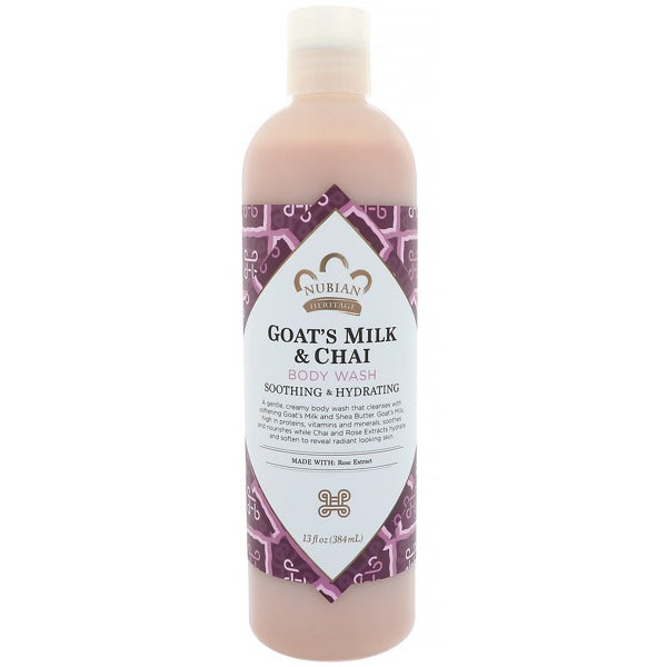 NUBIAN HERITAGE BDY WASH,GOATS MILK&CHAI