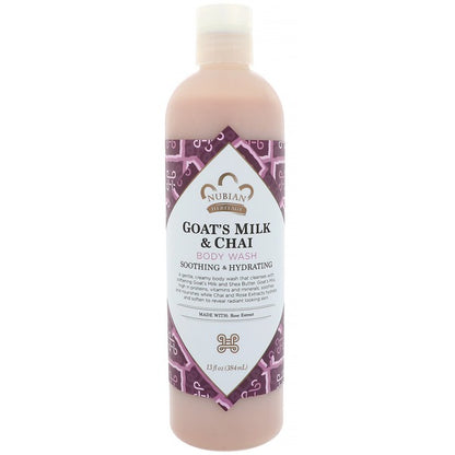 NUBIAN HERITAGE BDY WASH,GOATS MILK&CHAI