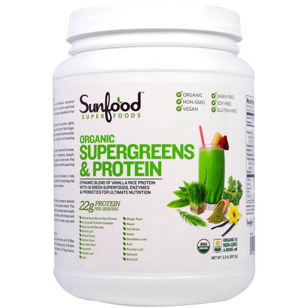 SUNFOOD SUPERGREENS,OG2,PROTEIN