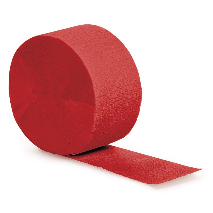 CREPE STREAMERS RED 81 FT