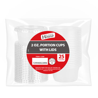 SENSATIONS 2 oz Portion Cups with Lids, 24 count