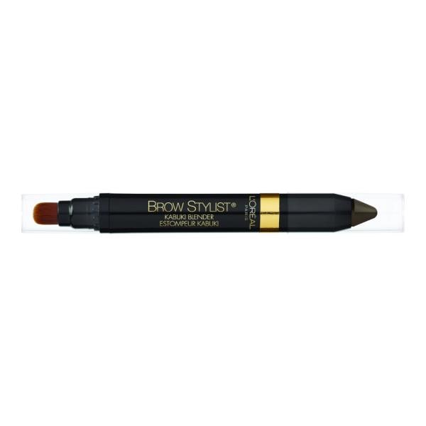 L'ORÉAL PARIS Brow Stylist Kabuki Blender Brow Crayon, 314 Dark Brunette, 0.05 oz.
