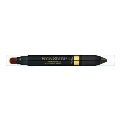 L'ORÉAL PARIS Brow Stylist Kabuki Blender Brow Crayon, 314 Dark Brunette, 0.05 oz.