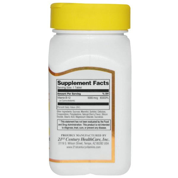 VIT B12 5000MCG SUBLINGUAL 21ST CENTURY