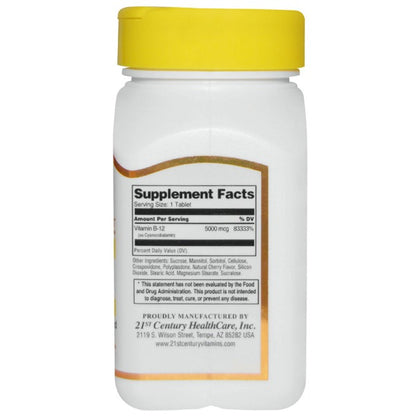 VIT B12 5000MCG SUBLINGUAL 21ST CENTURY