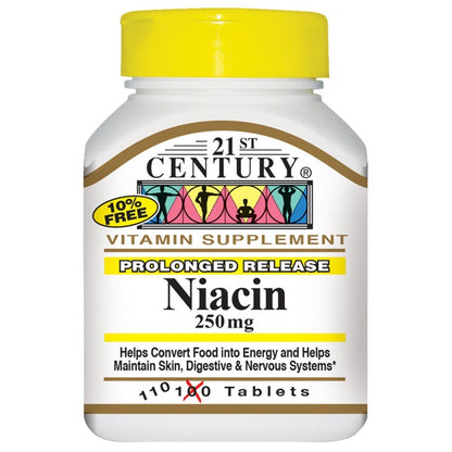 NIACIN 250MG TABLET PR 110CT 21ST CENT