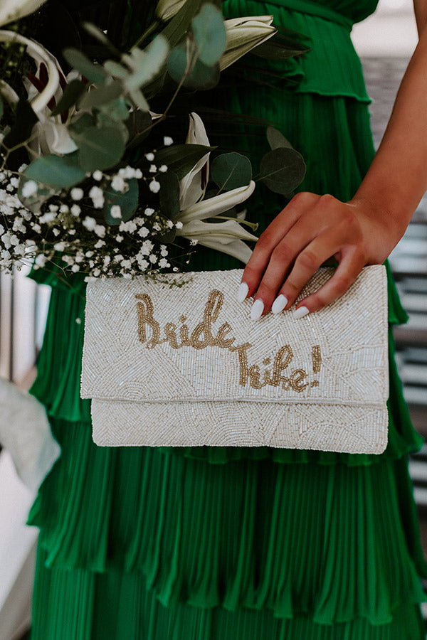 K&M Accessories Iridescent and Pink Bride Tribe Clutch Set