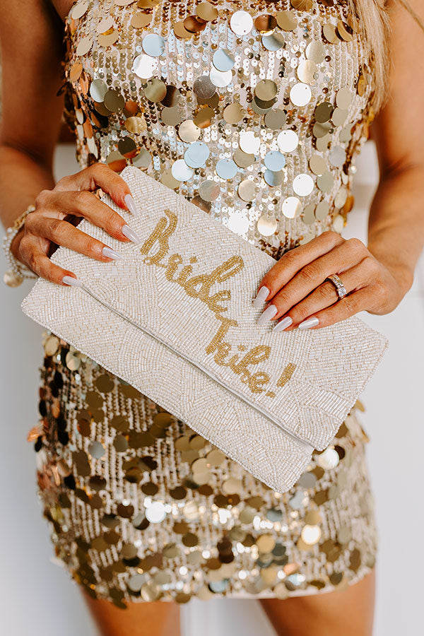 K&M Accessories Iridescent and Pink Bride Tribe Clutch Set