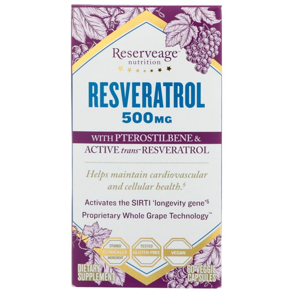 RESERVEAGE NUTRITION SUPP,RESVERATROL 500 MG