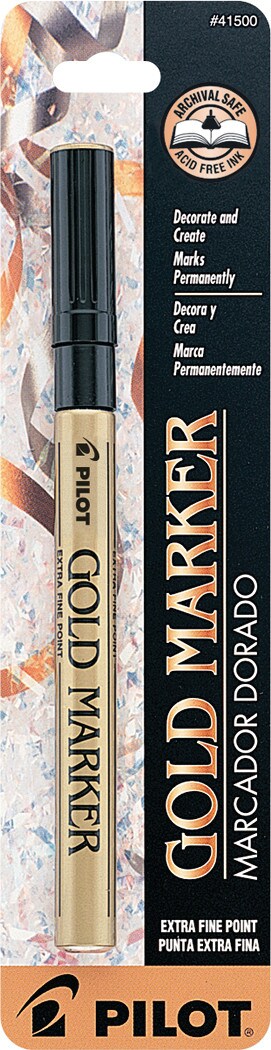 Pilot Metallic Permanent Marker  Extra-Fine  Gold