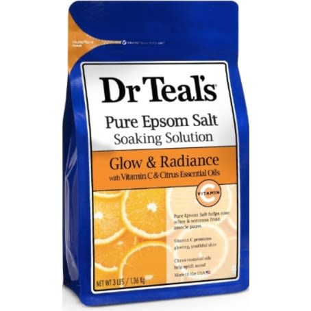 Dr Teals Epsom Salt Glow & Radiance Vitamin-C 3Lbs (4in)