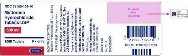 METFORMIN HCL TB 500MG 1000