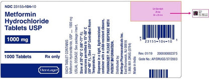 METFORMIN HCL TB 1000MG 1000
