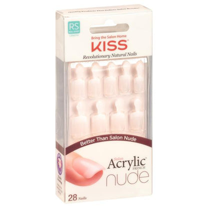 KISS Salon Acrylic Revolutionary French Nails Real Short Length